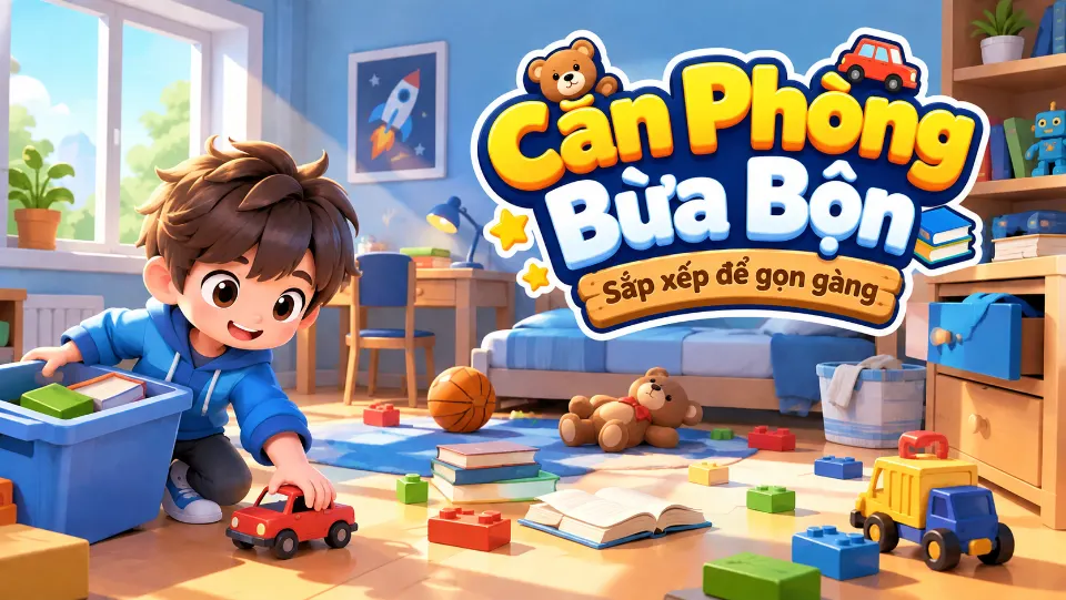 Căn phòng bừa bộn